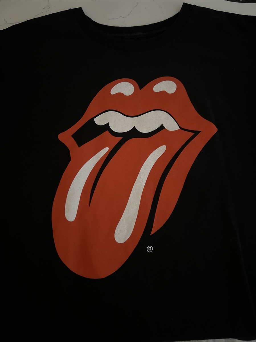 The Rolling Stones Vintage Tongue Retro Black Band T-Shirt Tee XL