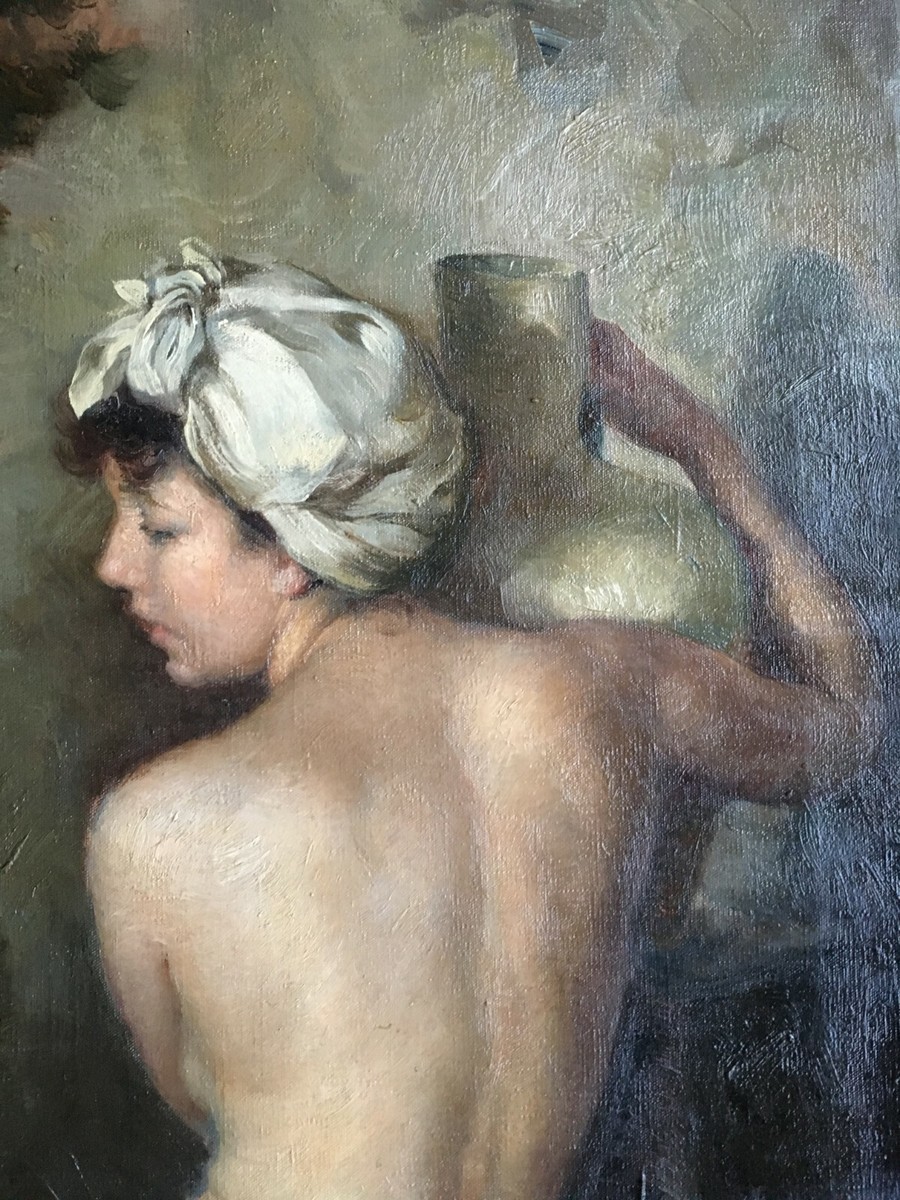 FRANCISCO RIBERA フランシスコ・リベラ 油絵 裸婦画 サイン入り