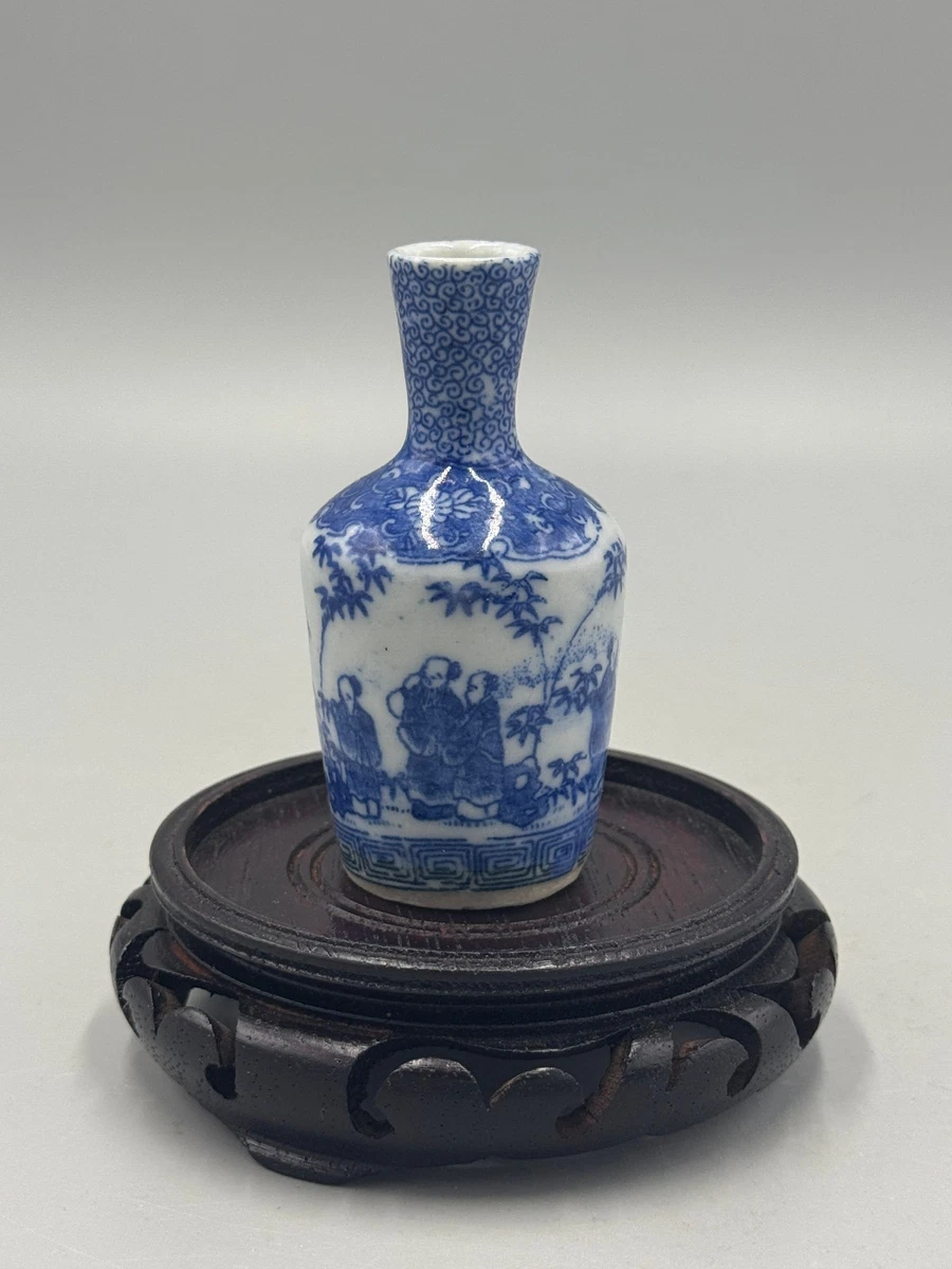 陶瓷蓝色1850-1899 年日本花瓶| eBay