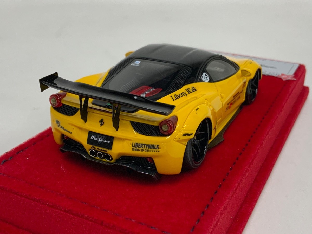 1/43 Fuel Me Models Ferrari 458 Italia LBWK Liberty walk in Yellow