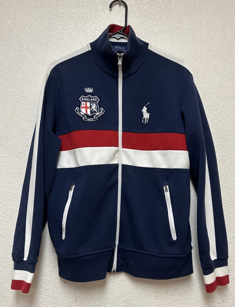 Ralph Lauren Polo England Full Zip Jacket Men's Navy #8 Sz S Read