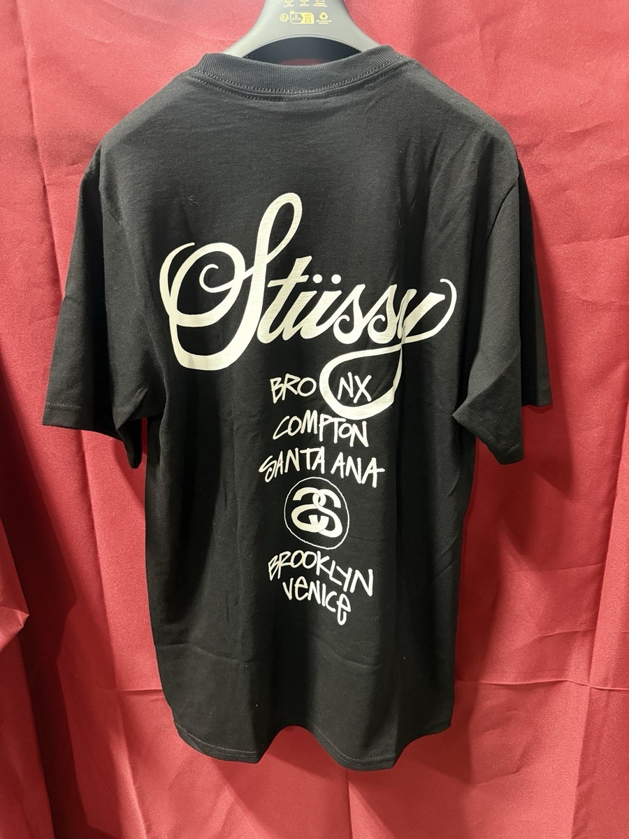 STUSSY World Tour Tee Shirt Logo 2025 Sz Medium T-Shirt AUTHENTIC