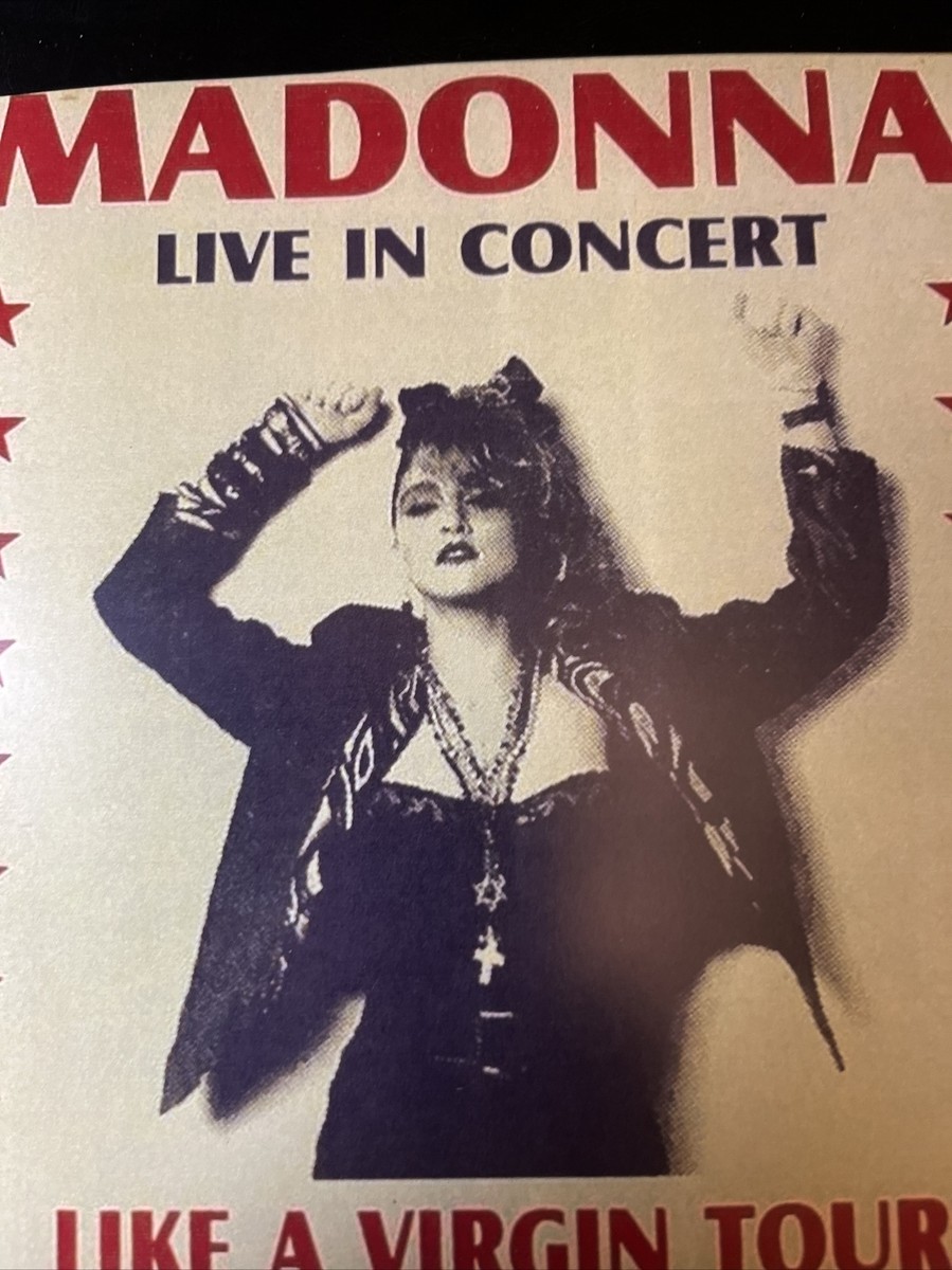 Madonna HUGE 11” X 14” Like A Virgin Tour Concert Poster San