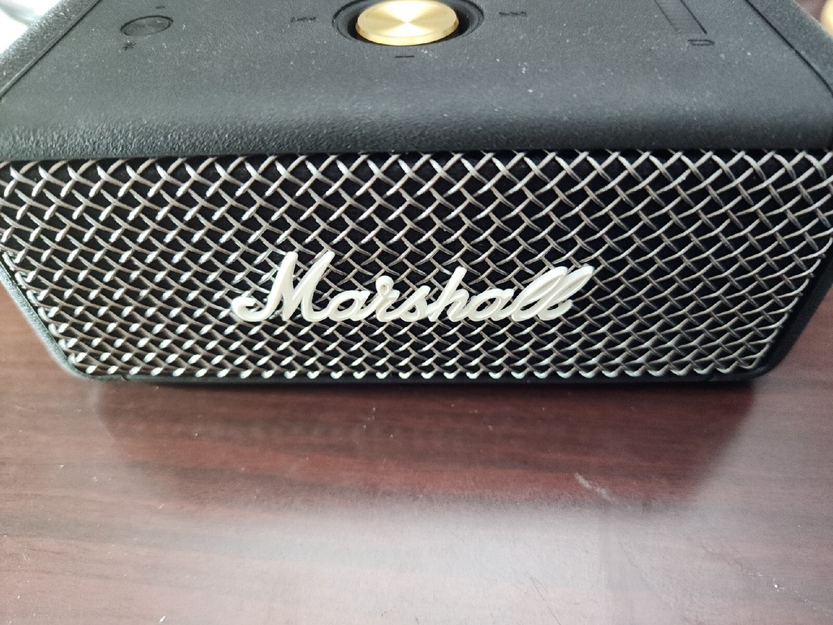 Marshall - Emberton Portable Bluetooth Speaker - Black & Brass | eBay