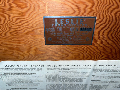 LESLIE Model 125 SPEAKER | eBay