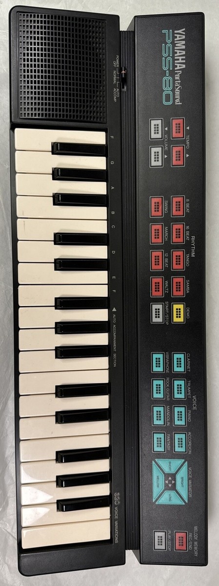 Br1 Yamaha PortaSound Pss-80 32 Mini Key Keyboard Digital