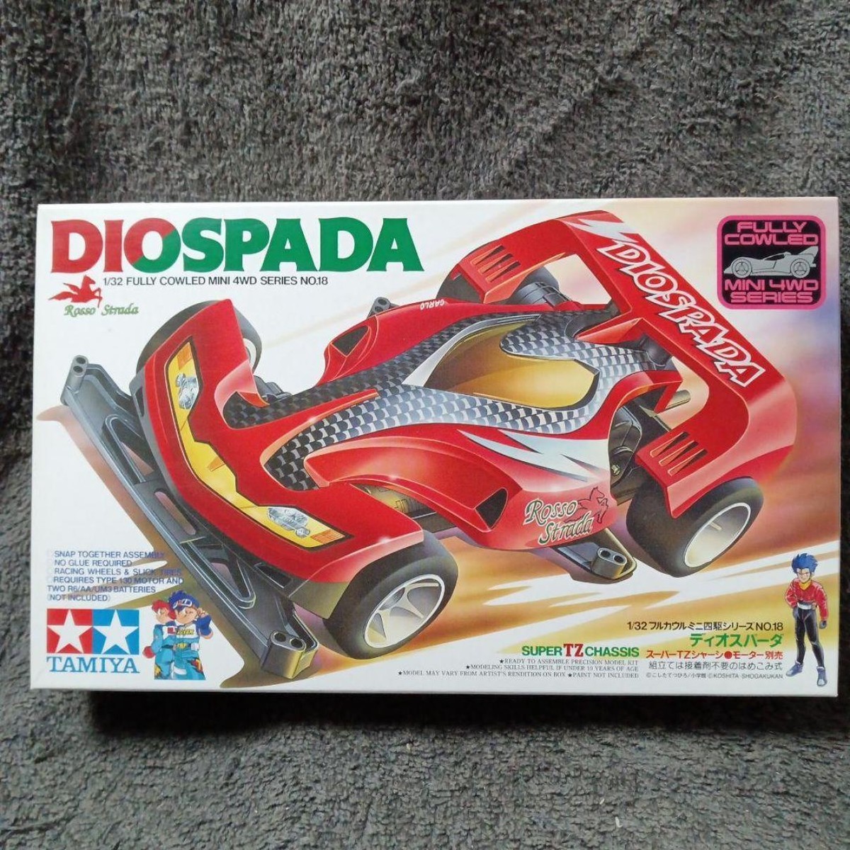 TAMIYA 1/32 Full Cowl Mini 4WD No.18 Diospada Let's & Go Racing