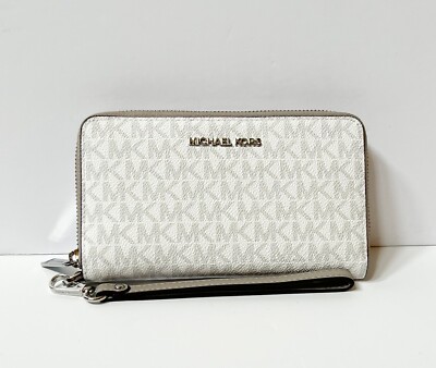 Michael Kors Jet Set Travel Large Phone Case PVC Leather Wristlet