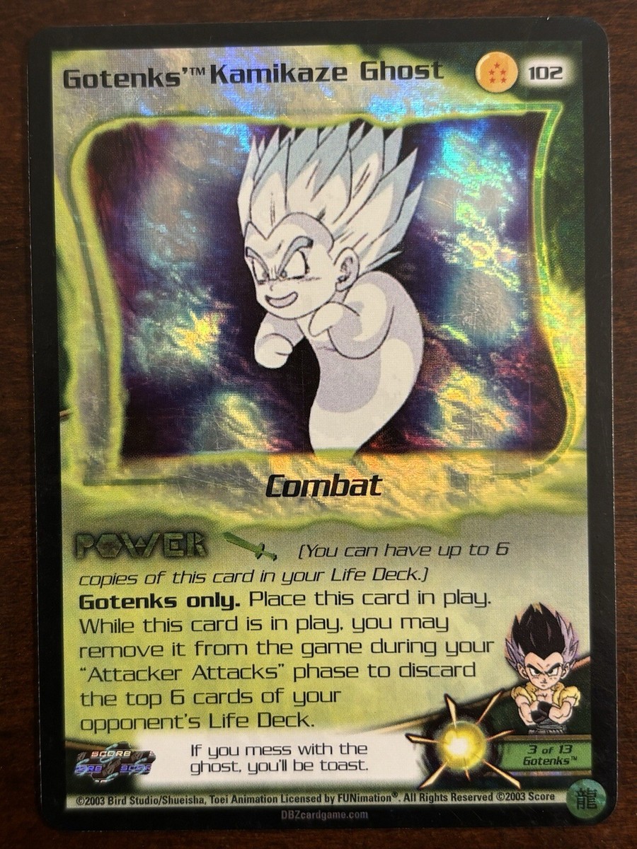 DBZ CCG Gotenks Kamikaze Ghost FOIL Rare 102 LIMITED Dragon Ball Z