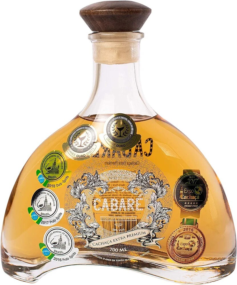 Cachaça Cabaré Extra Premium 15 Anos 700ml/22,66 fl Oz Free