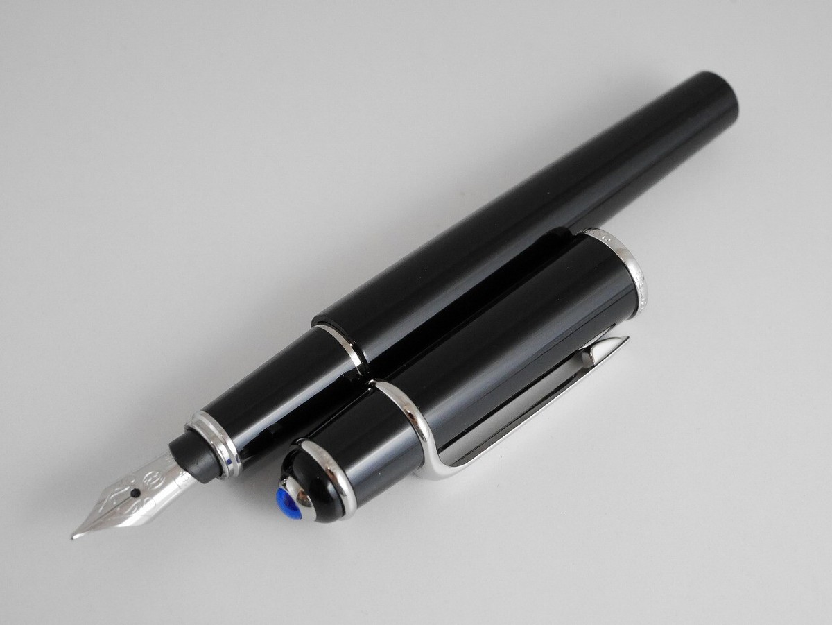 Cartier Mini Diabolo Black Composite PT Fountain Pen F (Excellent