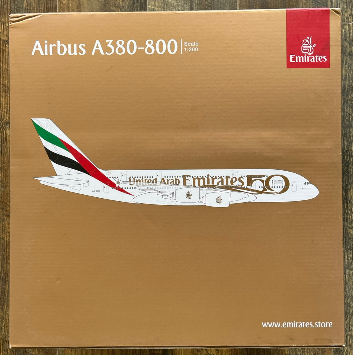 NEW GEMINI JETS 1:200 EMIRATES AIRBUS A380-800 50th ANNIVERSARY