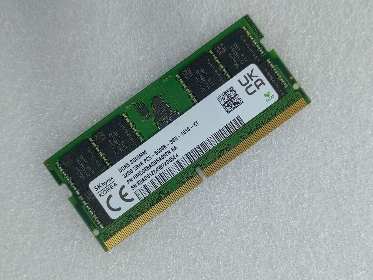 SK Hynix 32GB DDR5 5600 Laptop SODIMM RAM 2Rx8 PC5-5600B