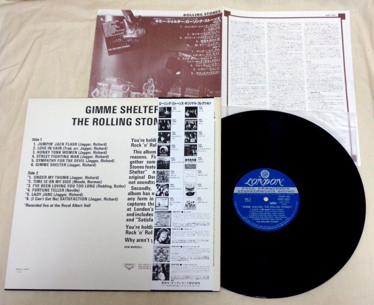 THE ROLLING STONES GIMME SHELTER 1978 LONDON GXD1001 JAPAN LP OBI