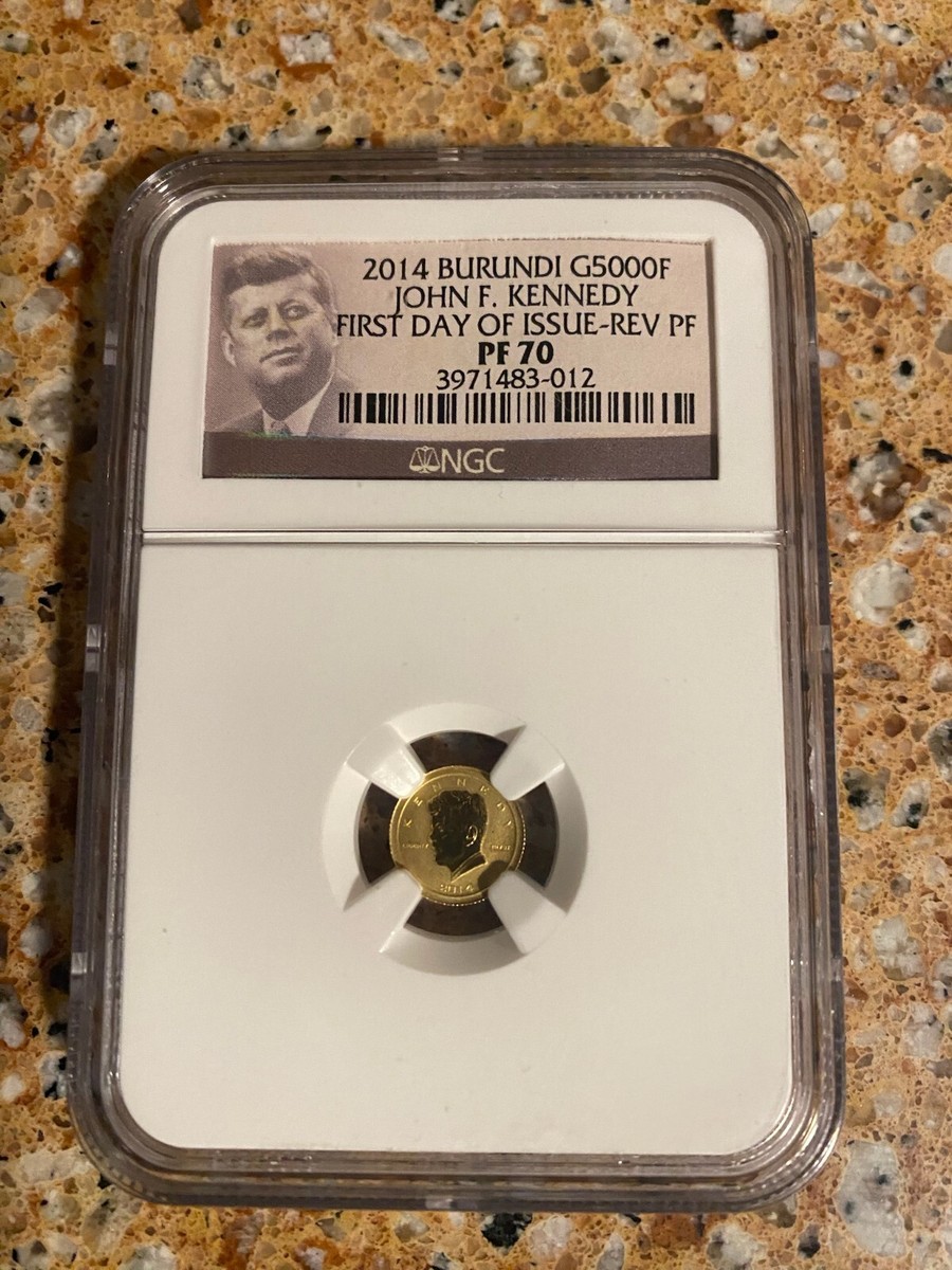 2014 Burundi G5000F KENNEDY FIRST DAY OF ISSUE REV PF 70 Ultra