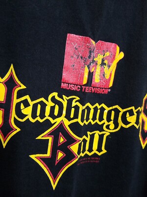 Vintage HeadBangers Ball MTV Shirt Size xl 1991 | eBay