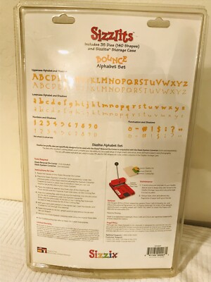 Sizzix Sizzlits Bounce Numbers Alphabet Punctuation Set 35 Dies