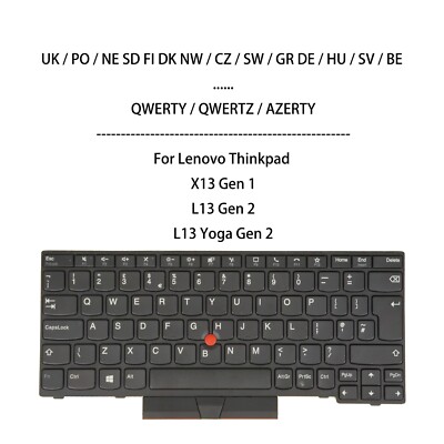 Laptop Keyboard For Lenovo ThinkPad X13 Gen 1, L13 Gen 2, L13 Yoga