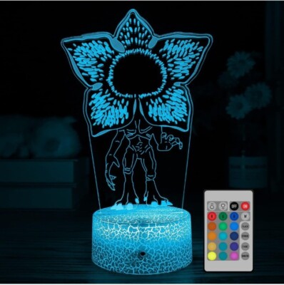Stranger Things Demogorgon 3d Lamp, Multicolor Function USB. New