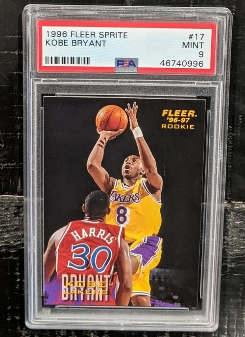 1996-97 FLEER SPRITE Kobe Bryant PSA 9 Mint #17 Rookie RC Very