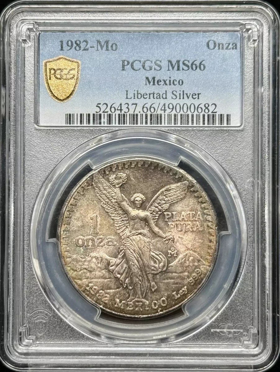 1982 Mo MEXICO Libertad Silver ONZA PCGS MS-66 | eBay