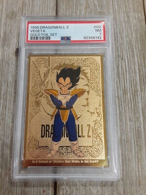 PSA Graded 7 1998 Dragon Ball Z Vegeta Gold Foil Set | eBay