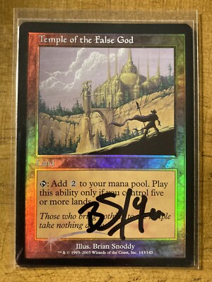 MTG✨Artist Signed TEMPLE OF THE FALSE GOD FOIL✨Scourge NM Rare