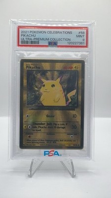 PSA 9 Pikachu - (Celebrations Metal Card) 058/102 | eBay