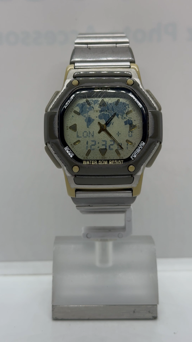 Casio ABX-56 Twincept Wrist Watch Module 1326 Vintage Old Retro
