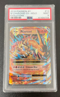 2016 Pokemon XY #13 Mega Charizard EX Holo Evolutions PSA Mint 9