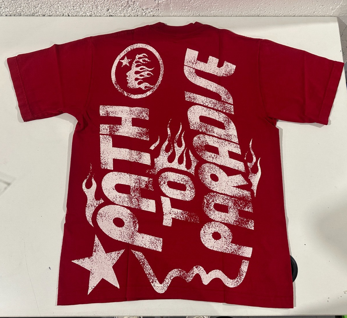 NEW Vintage Hellstar Studios Path To Paradise Graphic T-Shirt Red