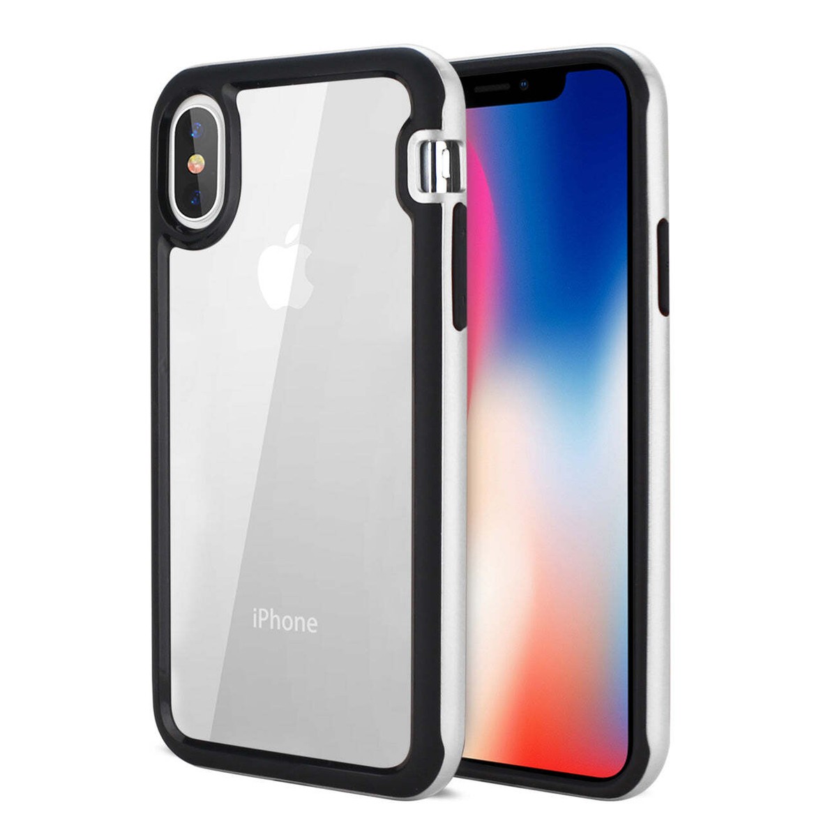 Reiko iPhone X/iPhone XS Hard Transparent Plastic TPU Case in