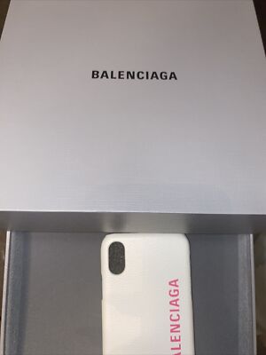 NIB BALENCIAGA Designer iPhone X - iPhone 10 Beige Leather Phone