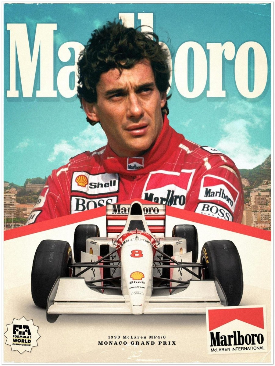 Ayrton Senna McLaren MP4/8 ポスター MCLAREN MP4/8 | ARTPRINT