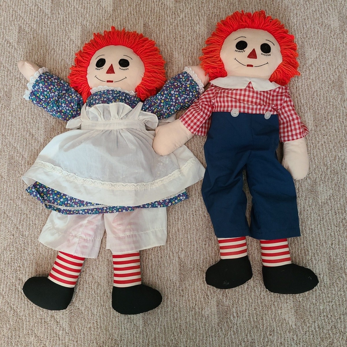 ラガディ アン&アンディ raggedy Ann Andy オルゴール 陶器製 回転式
