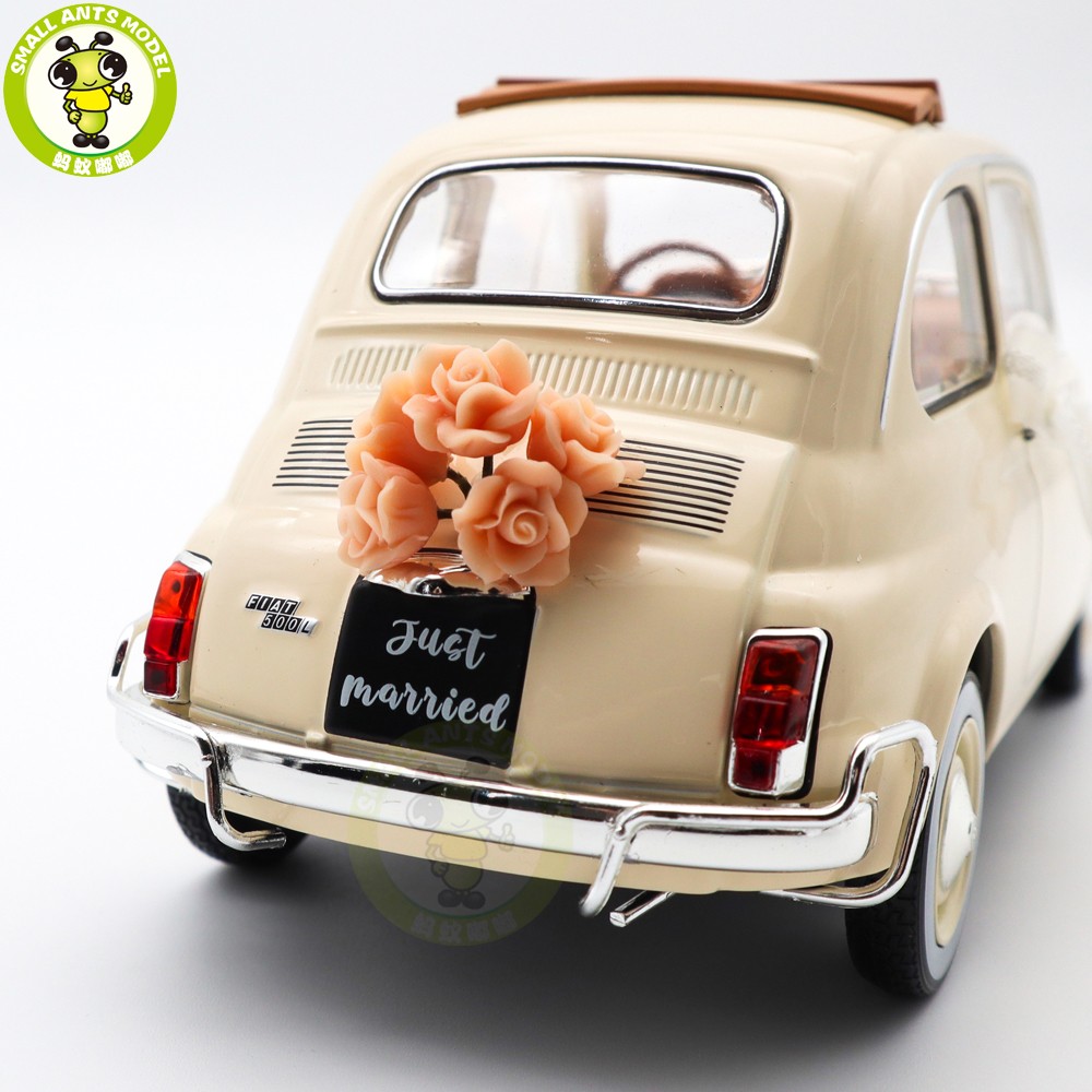 1/18 Fiat 500 L 1968 Norev 187780 Ivory Wedding Gift Diecast Model