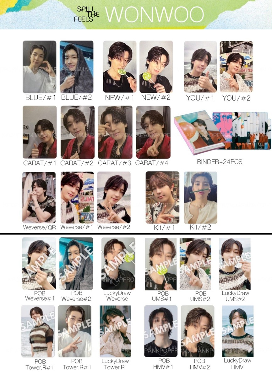 WONWOO SEVENTEEN SPILL THE FEELS ALBUM JAPAN POB PHOTOCARD WEVERSE