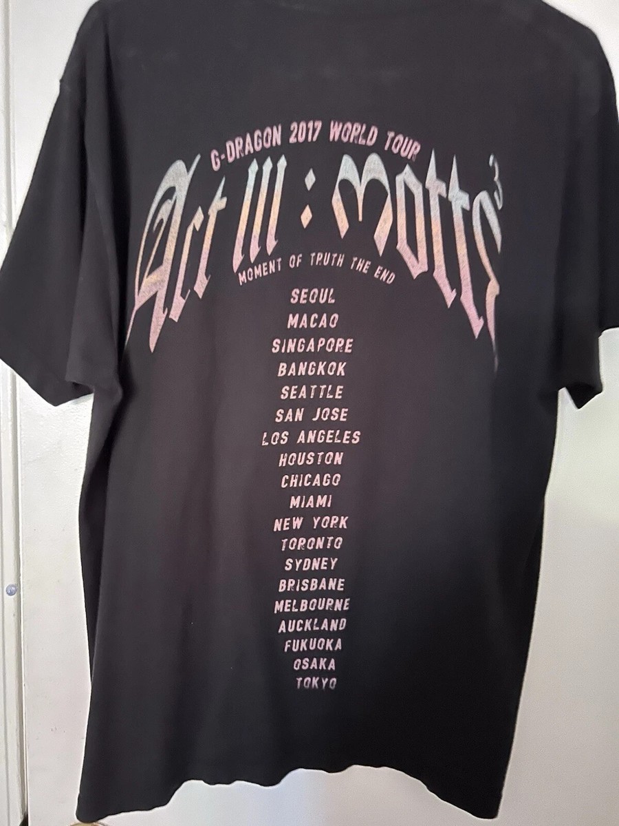 G-DRAGON ツアーTシャツ G-DRAGON ACT III MOTTE world Tour Shirt | eBay