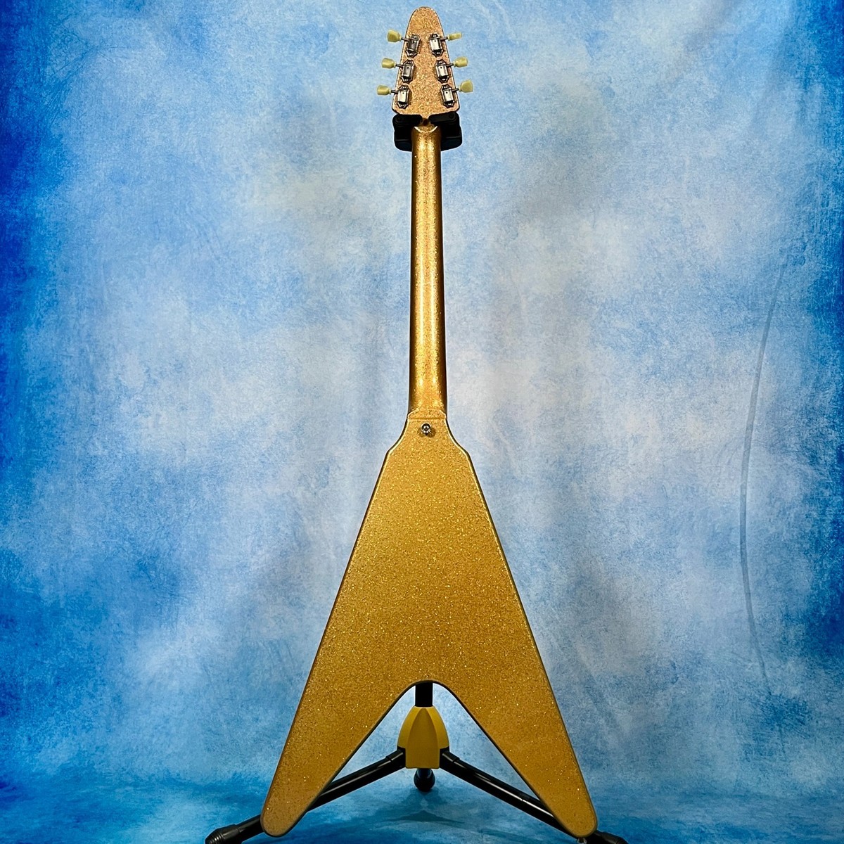 Burny LV 115KK LArc en Ciel ken Signature Gold Flying V Made in