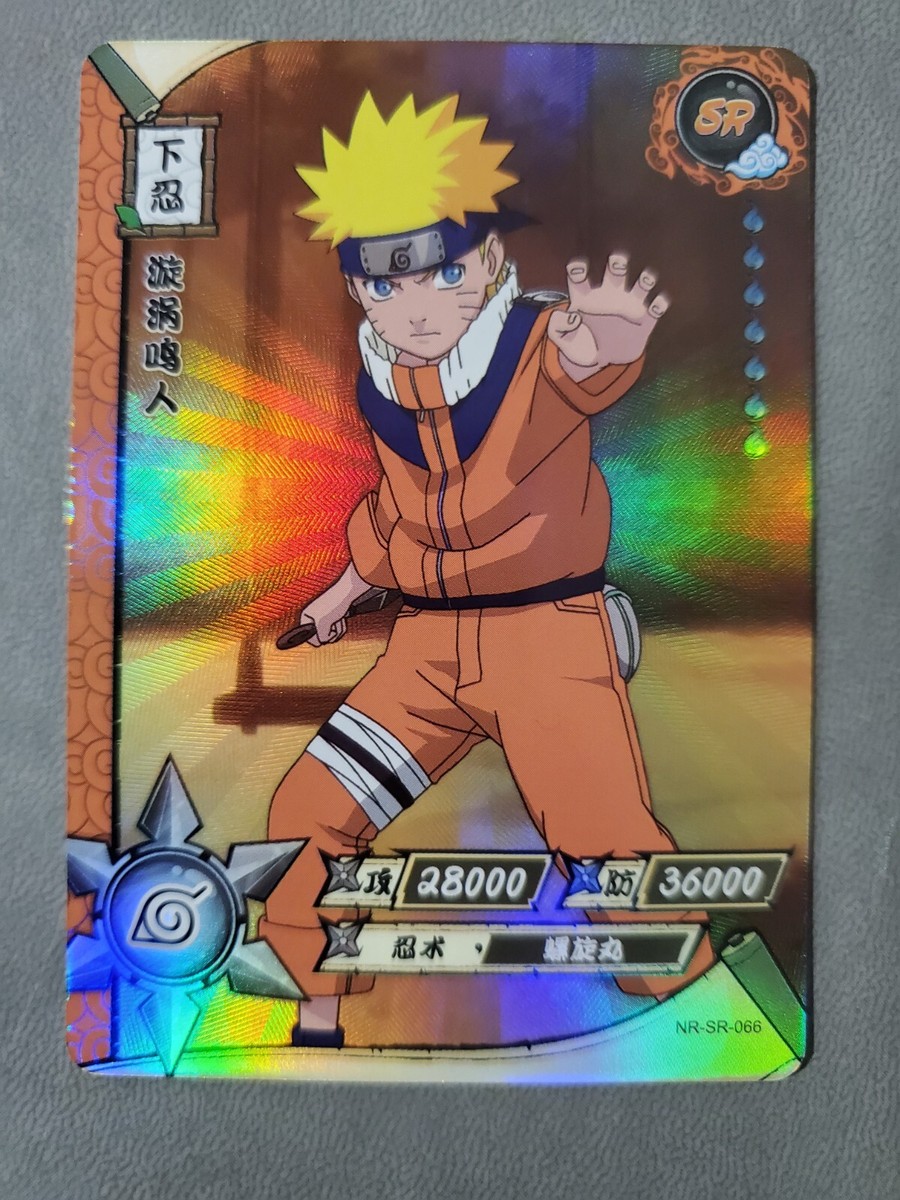 Naruto Uzumaki SR Holo Foil Layout Official Naruto Card TCG NR-SR