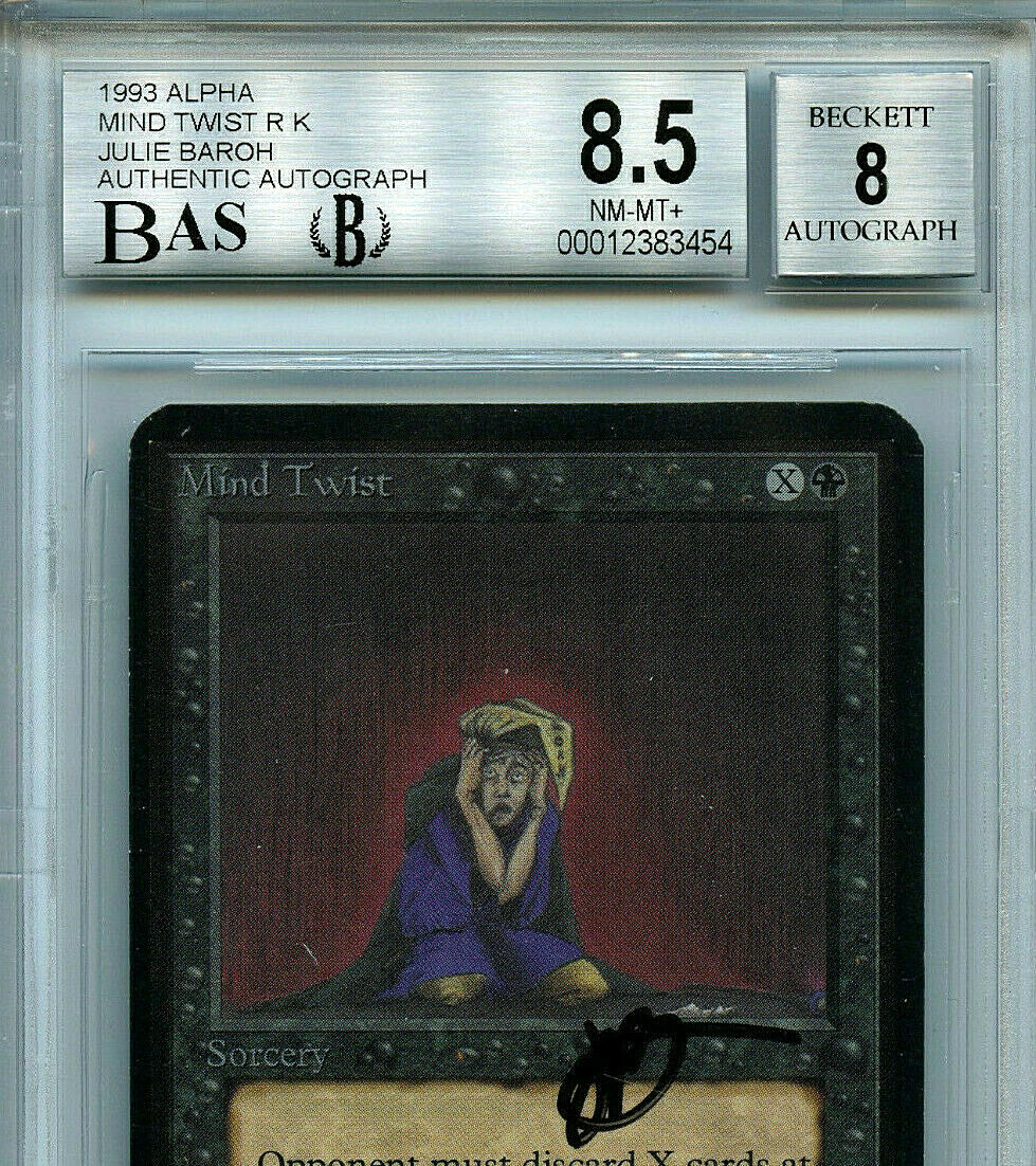 MTG Alpha Mind Twist BGS 8.5 NM-MT+ BAS 8 Signed Magic card