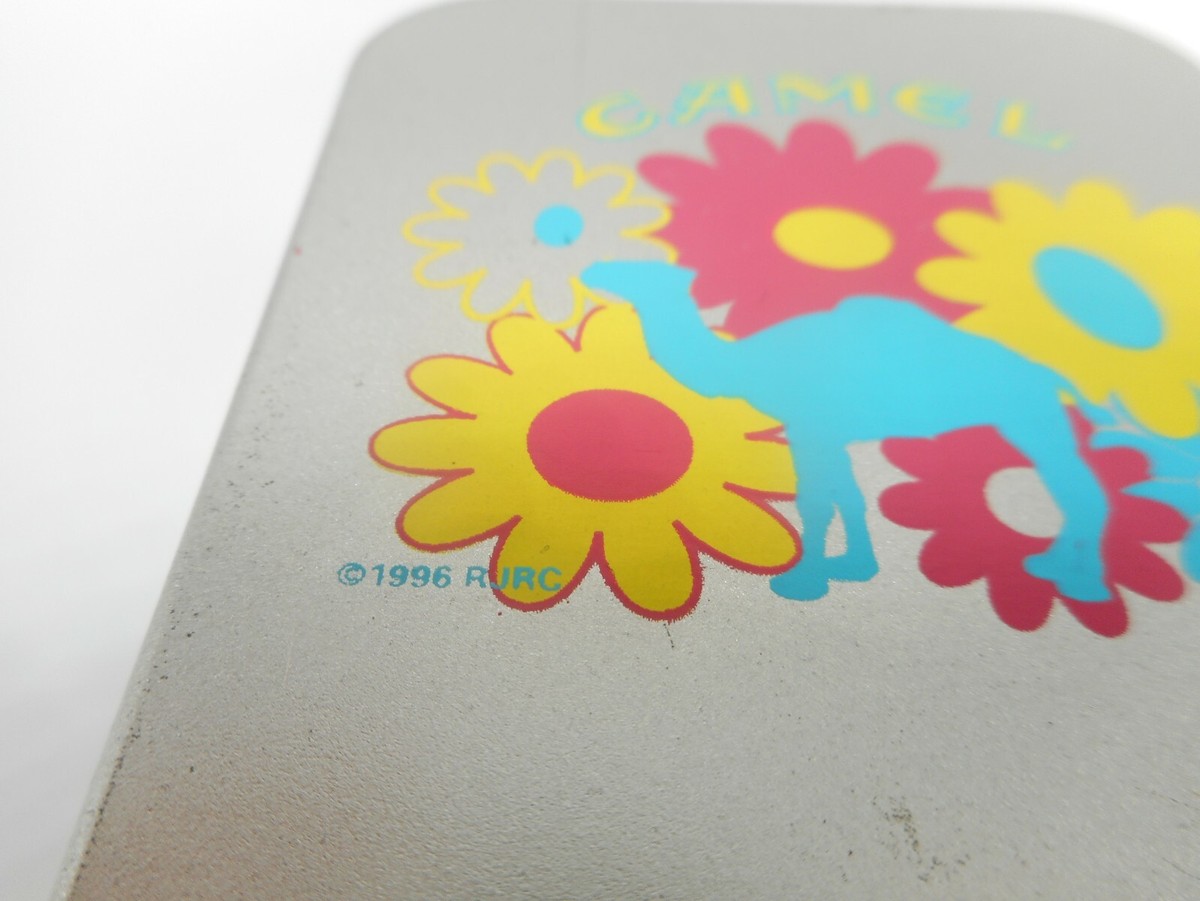 Vintage 1996 Camel Cigarettes FLOWER POWER ZIPPO Lighter in TIN