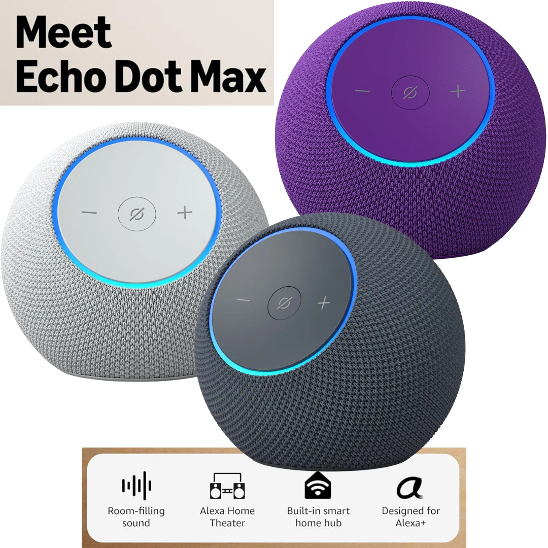 New 2025 Amazon Echo Dot Max w/ Room-filling sound, smart home hub