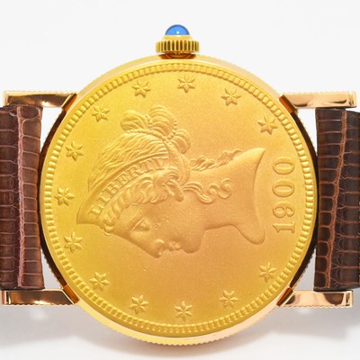 CORUM Coin Watch Eagle $10 K18 750 Manual Winding Men's Watch Gold