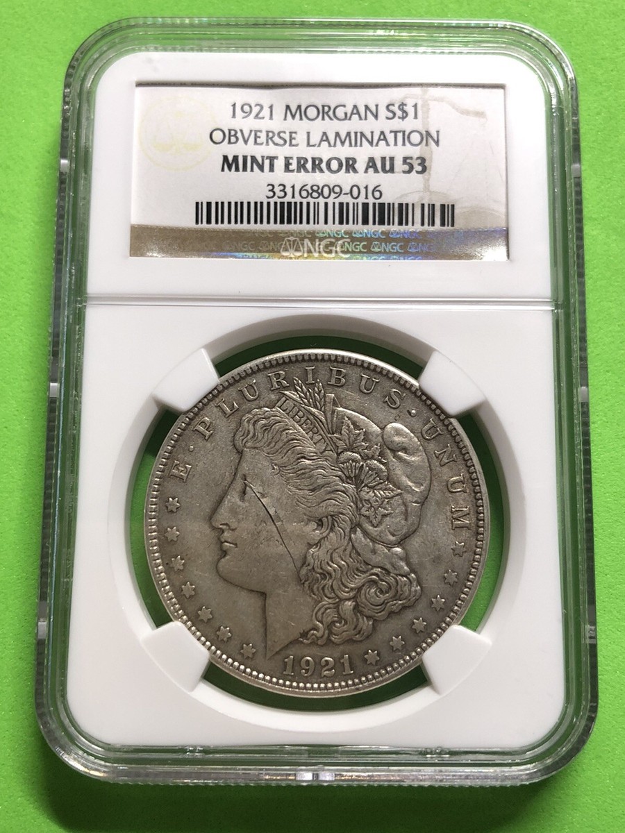 1921 MORGAN SILVER DOLLAR - ONE OF A KIND - MAJOR - MINT ERROR