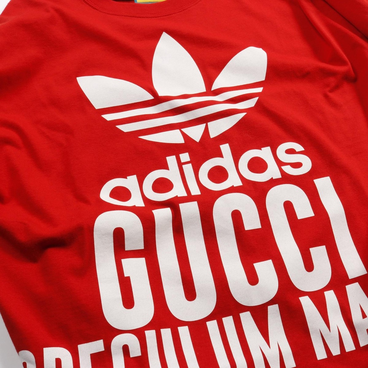 GUCCI × Adidas Speculum Majus T-shirt 616036 Cotton Red White Size