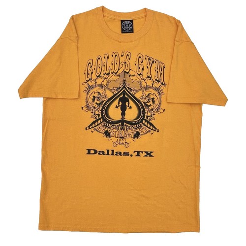 Vintage Golds Gym Shirt Mens 2XL Yellow Venice Beach California