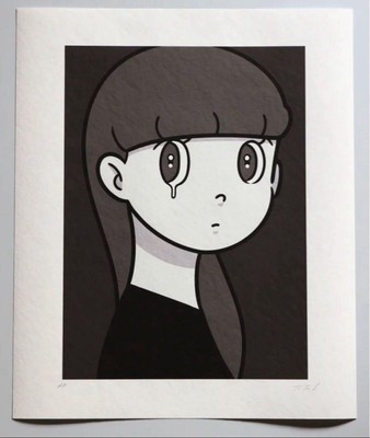 絵画 YUYA HASHIZUME monochrome eyewater print 絵画 YUYA HASHIZUME