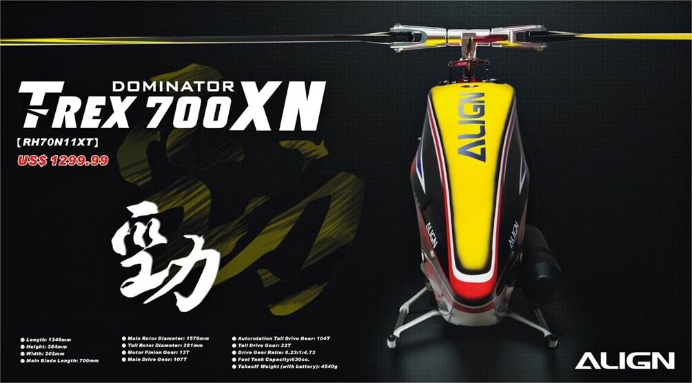 Align 700XN Dominator Nitro RC Helicopter Super Combo Kit | eBay