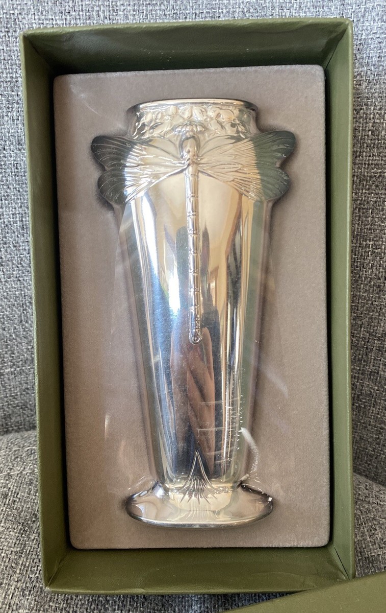 Christofle Silver-Plated Dragonfly Libellule vase GALLIA Still